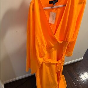 Eloquii Vibrant Orange Maxi Dress
